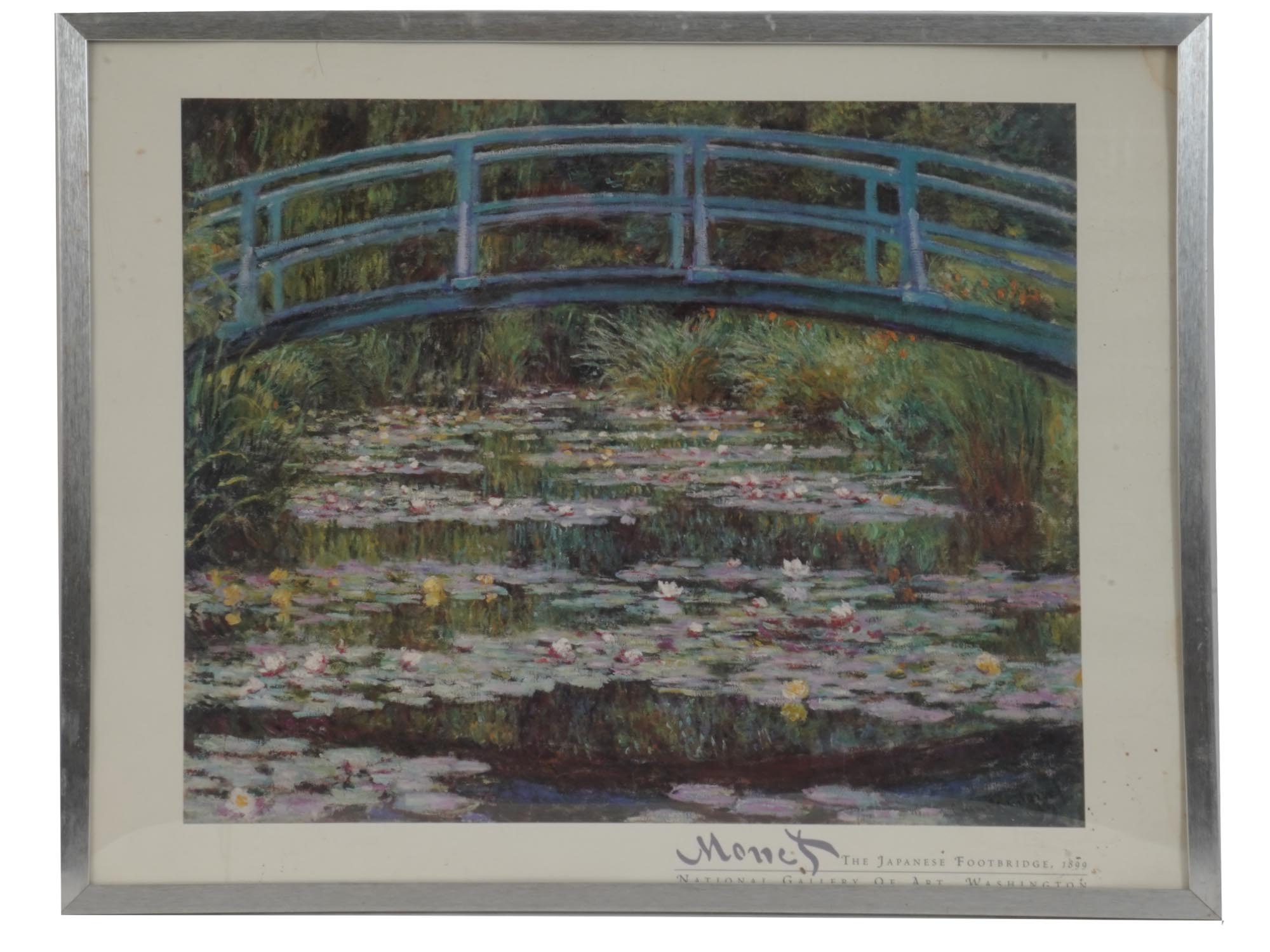 FRAMED WALL PRINT OF WATER LILIES BY CLAUDE MONET PIC-0